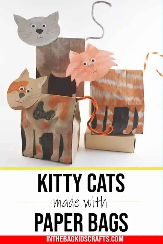 PAPER BAG CAT CRAFT FOR KIDS 