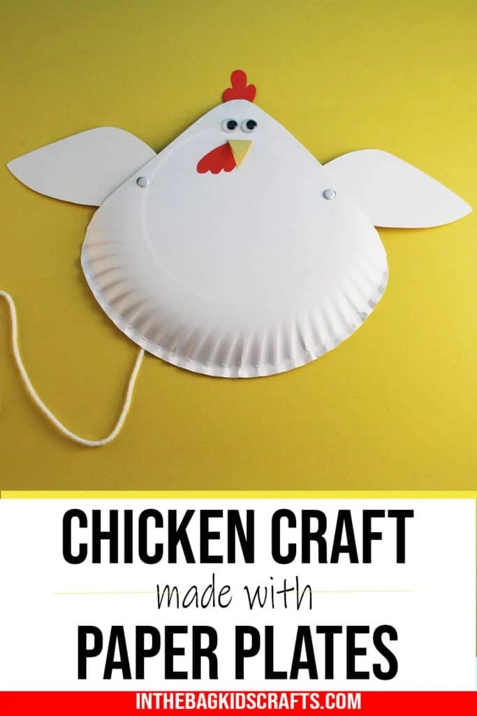 PAPER PLATE CHICKEN CRAFT WITH FLAPPING WINGS 