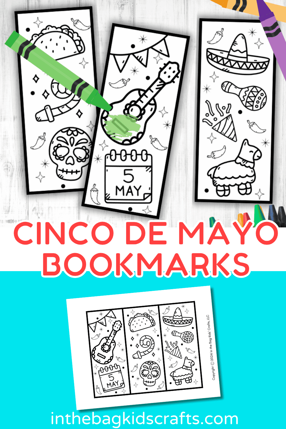 Printable Cinco De Mayo Bookmarks for Kids 