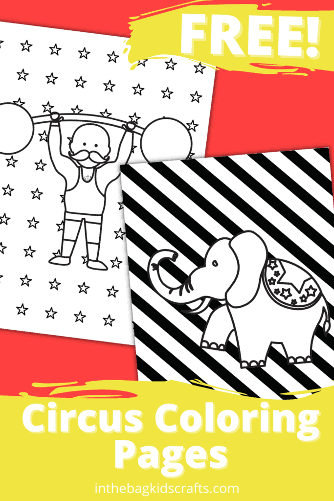 CIRCUS CRAFT FOR KIDS COLORING PAGES