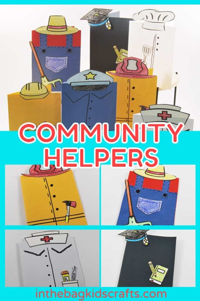community helpers activity for kids printable cards 