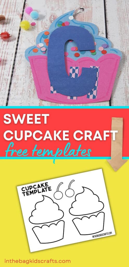 Paper Cupcake Craft for Kids 