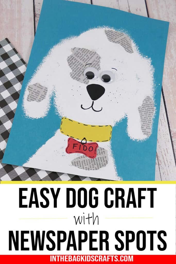 EASY DALMATIAN CRAFT FOR KIDS WITH RECYCLED NEWSPAPER SPOTS 