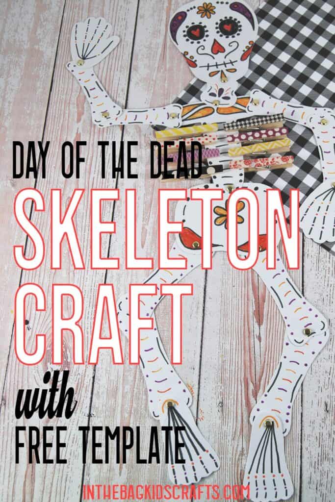 Day of the Dead Skeleton Craft made from paper plates 