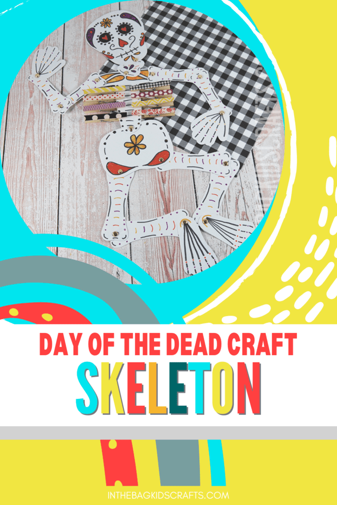 Day of the Dead Craft Skeleton for kids made from paper plates 
