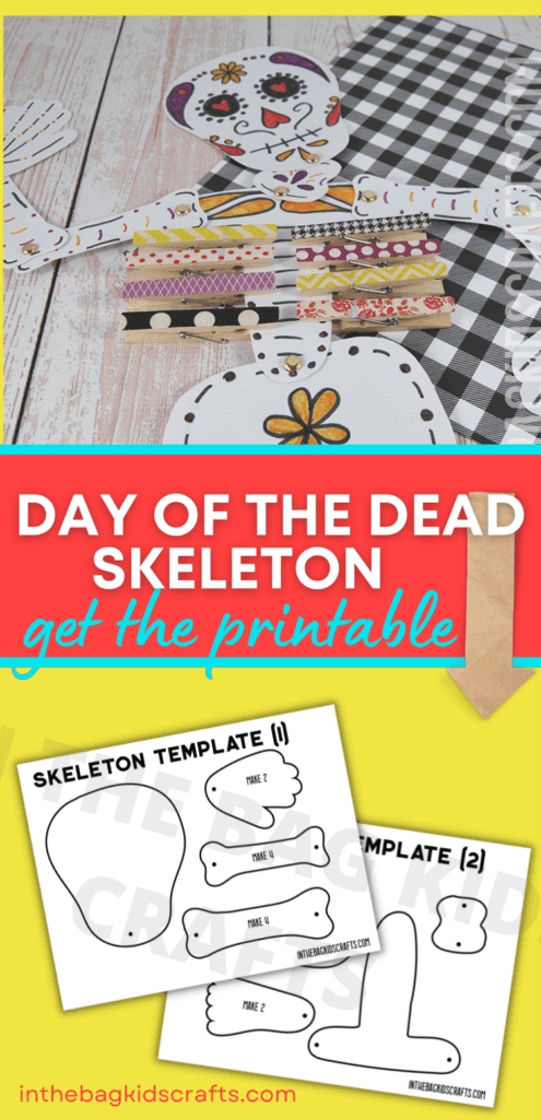 Mexico Craft Day of the Dead Skeleton Craft for kids Made from paper plates 