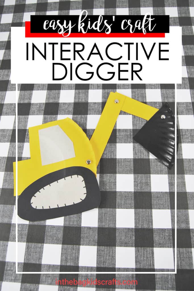 Digger Craft for Kids made from paper plates 