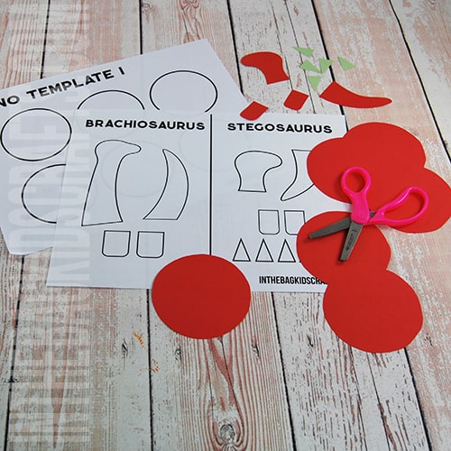 dinosaur crafts for kids step 1