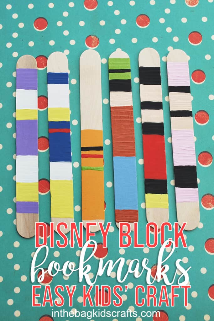 DISNEY POPSICLE STICK BOOKMARKS 