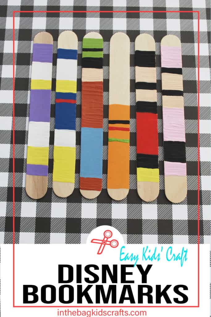 DISNEY POPSICLE STICK BOOKMARKS 