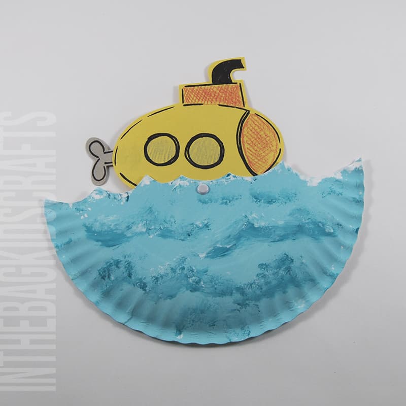 paper plate submarine craft for kids
