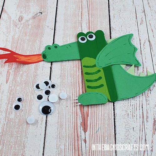 DRAGON CRAFT FOR KIDS WITH FREE CRAFT TEMPLATE STEP 6
