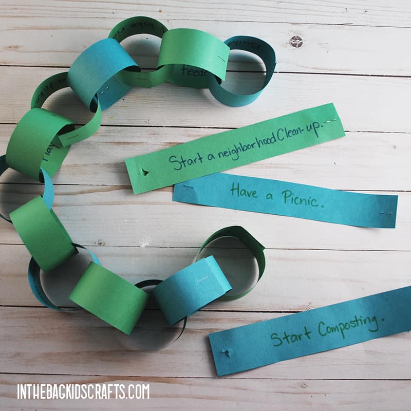 EARTH DAY ACTIVITIES PAPER CHAIN STEP 4