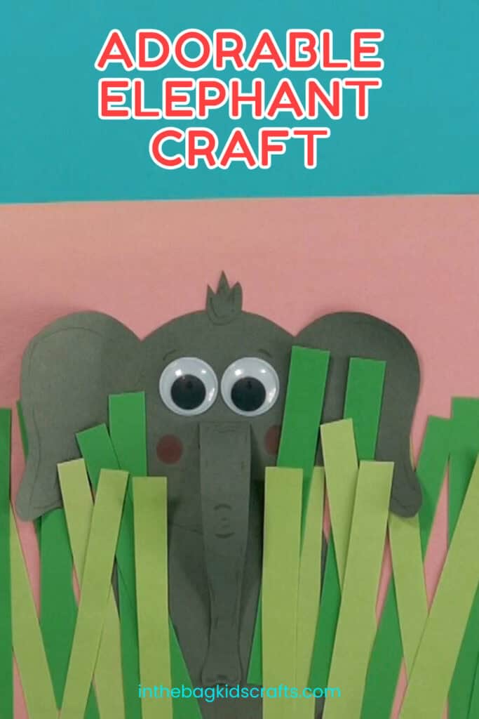 An image showing an adorable paper elephant craft, perfect as an easy animal craft for kids to enjoy making.