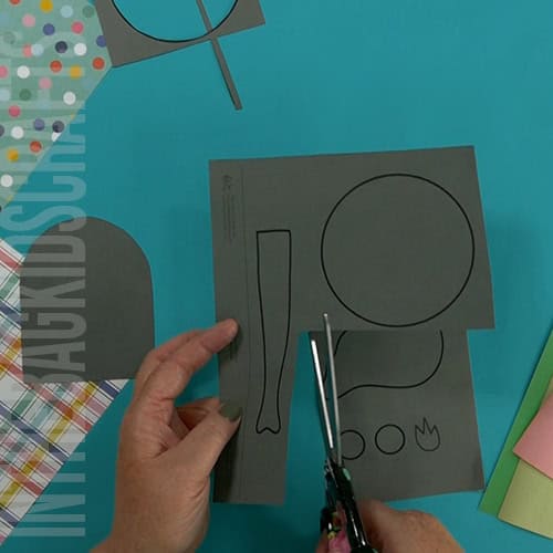 paper elephant craft step 1