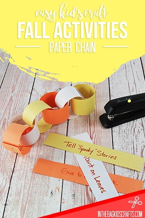 fall activities for kids paper chain craft 