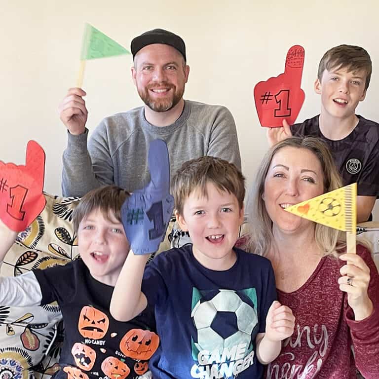 DIY Sports Crafts penants and foam fingers