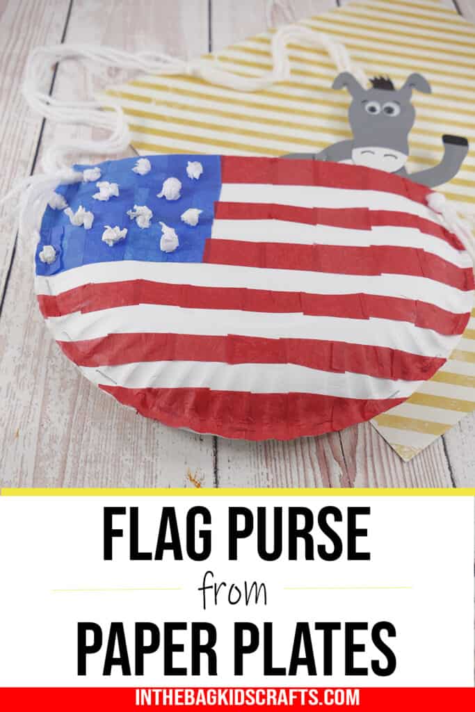 Fourth of July Paper Plate Craft Pouch for Kids 