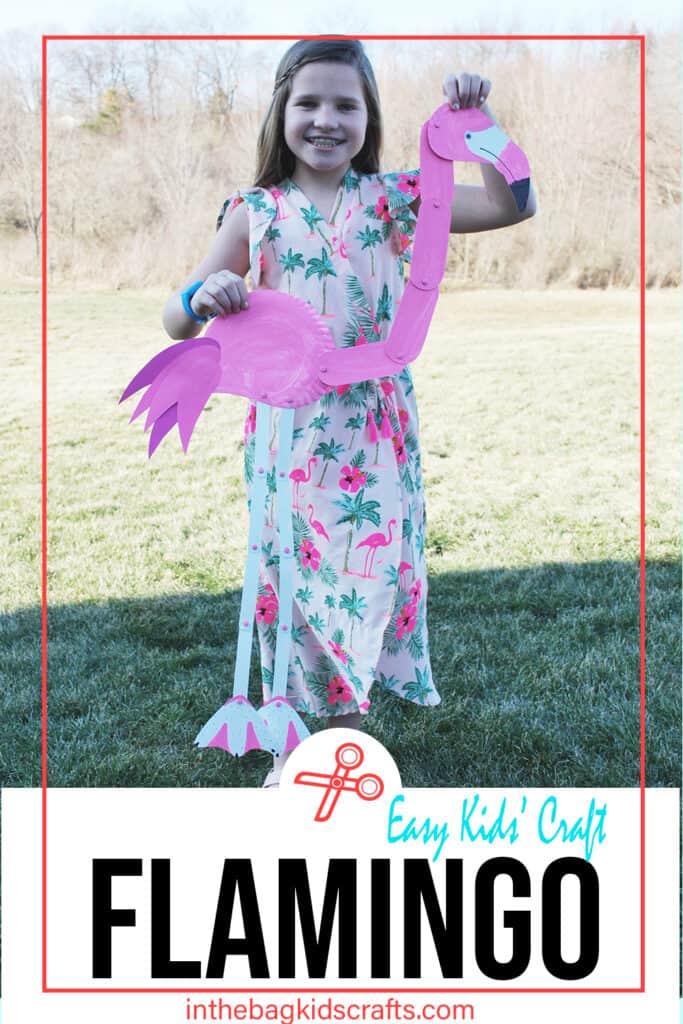 FLAMINGO PAPER PLATE CRAFT FOR KIDS 