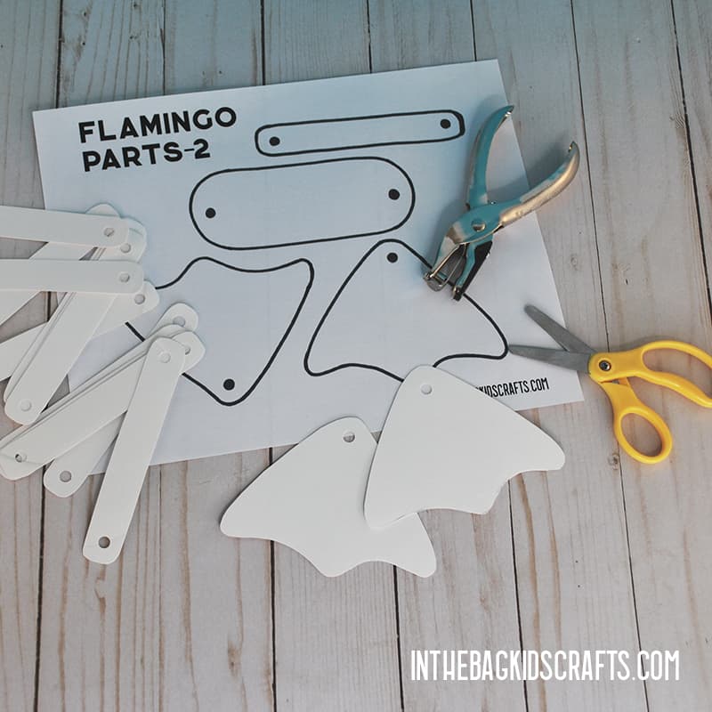 FLAMINGO PAPER PLATE CRAFT STEP 6