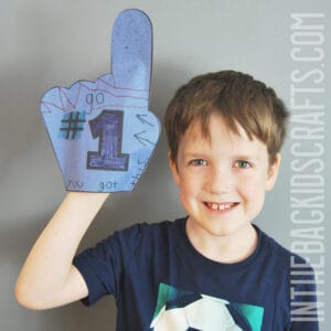 DIY Sports Craft Paper Foam Finger 