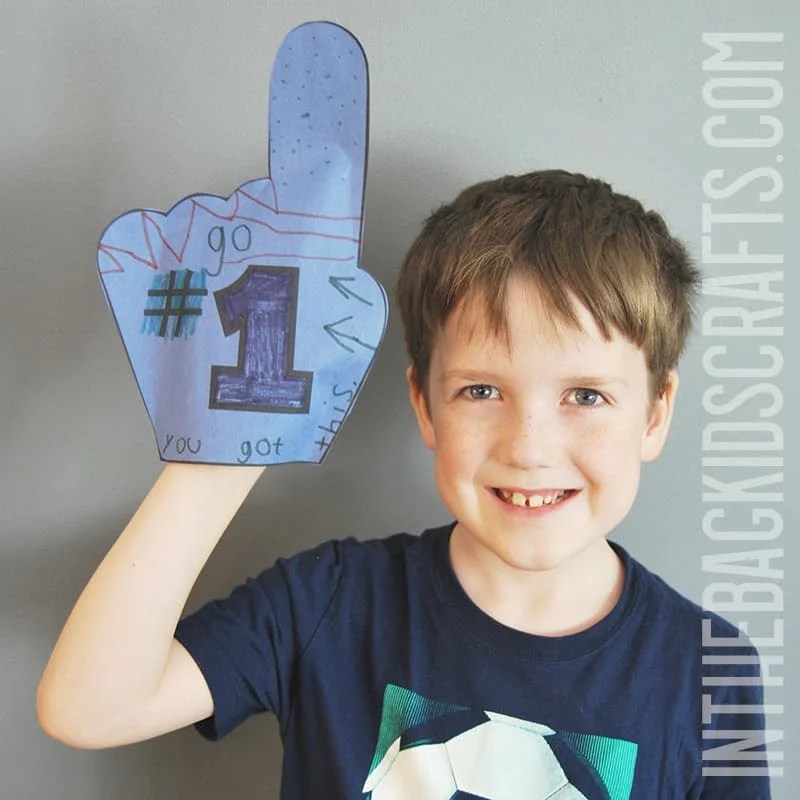 DIY Sports Craft Paper Foam Finger