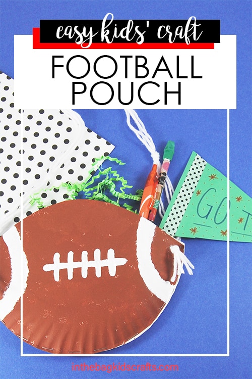 Football Craft pouch made iwth paper plates 