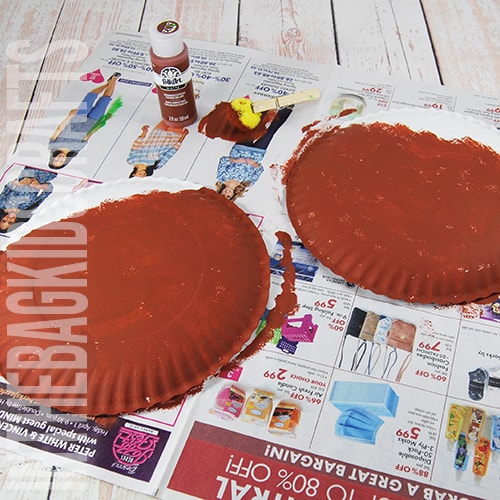 Paper Plate Football Craft Step 1