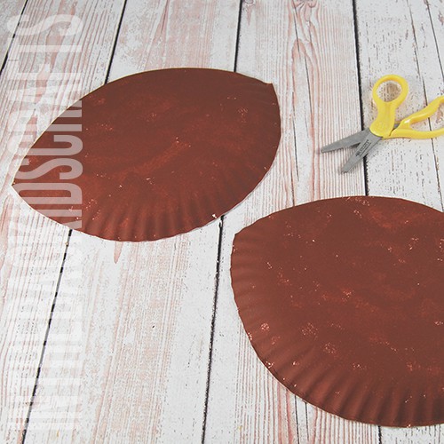 Paper Plate Football Craft for Kids Step 2
