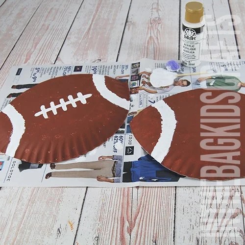 Paper Plate Football Craft for Kids Step 3