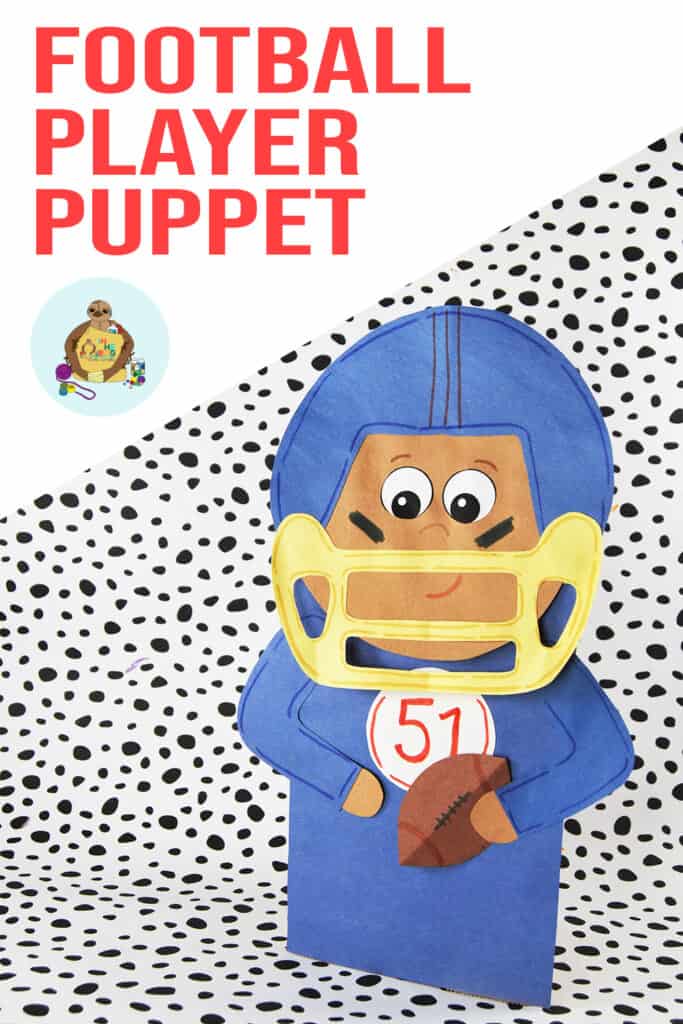Football craft for kids puppet 