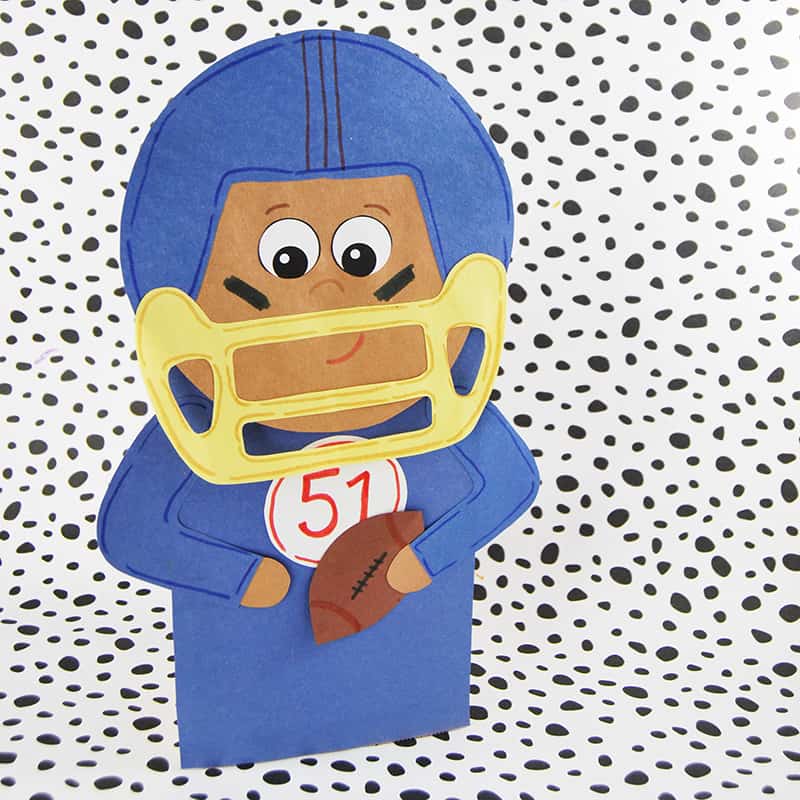 Football Puppet Craft for Kids
