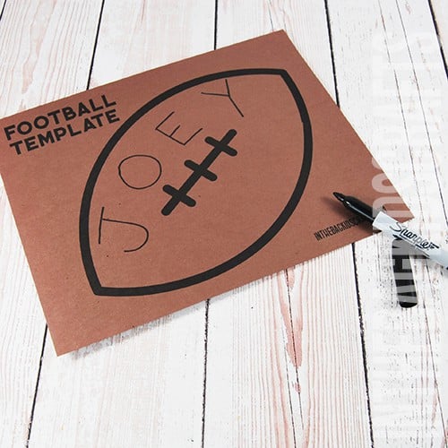 football activity for kids name puzzle step 1
