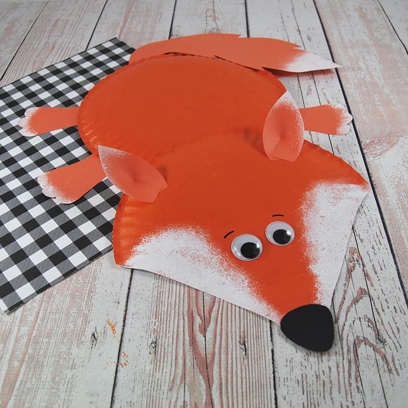 Fox Craft for Kids made with paper plates