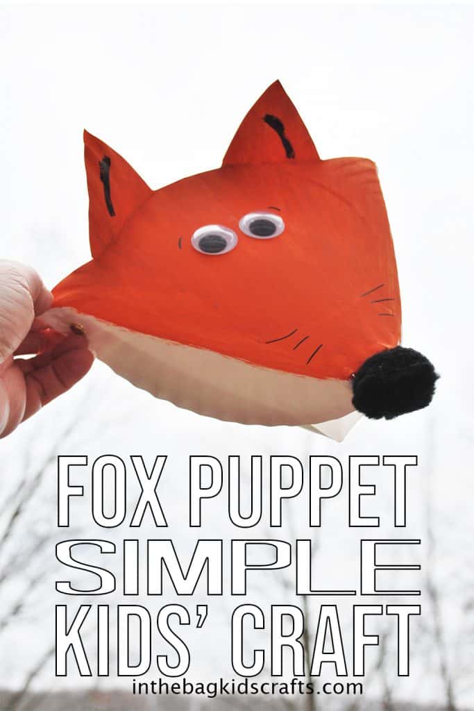 paper fox craft puppet