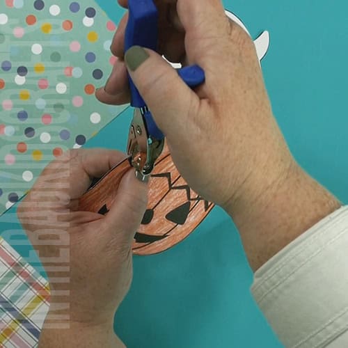 Halloween printable pumpkin and ghost craft for kids step 4