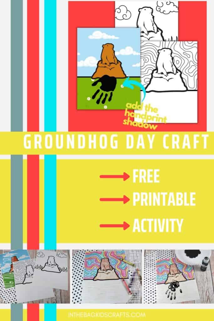 Groundhog Day Handprint Craft for Toddlers