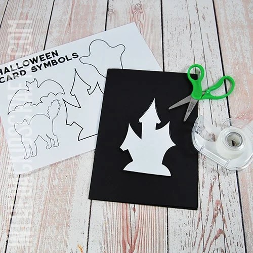 DIY HALLOWEEN CARDS STEP 1