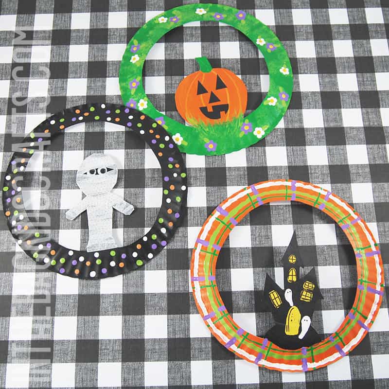 DIY Halloween Decorations for Kids made from paper plates