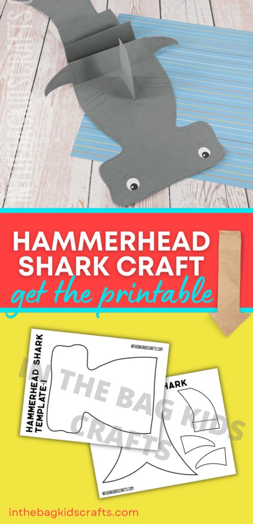 Hammerhead Shark Craft for Kids Made from Paper with Free Shark Craft Template 