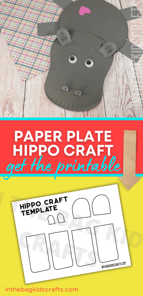 Paper Plate Hippo Craft for Kids 