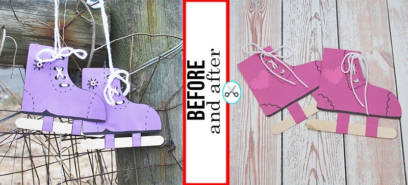 VALENTINE CRAFTS FOR KIDS ICE SKATES BEFORE AND AFTER