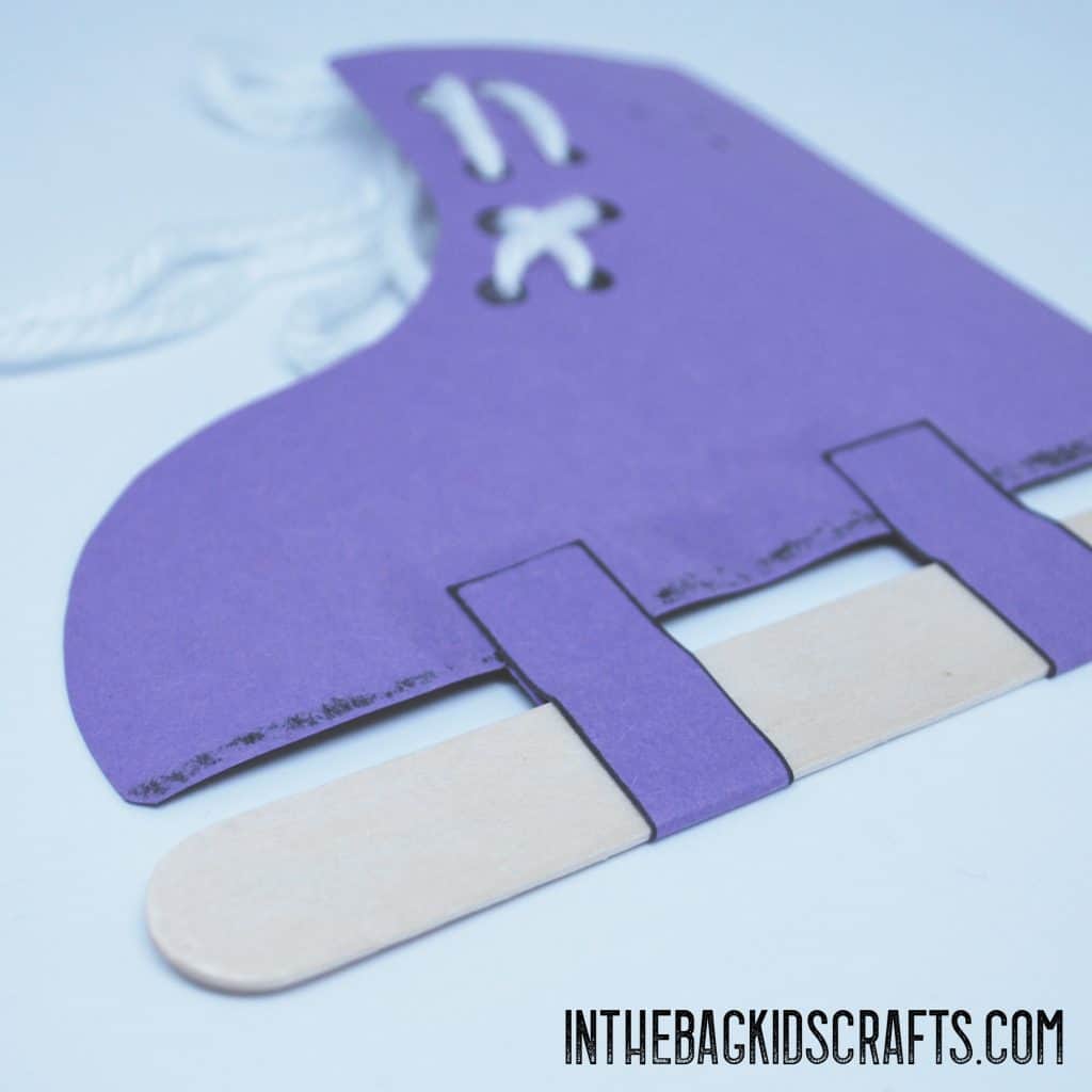 Add the blades for this ice skate craft 