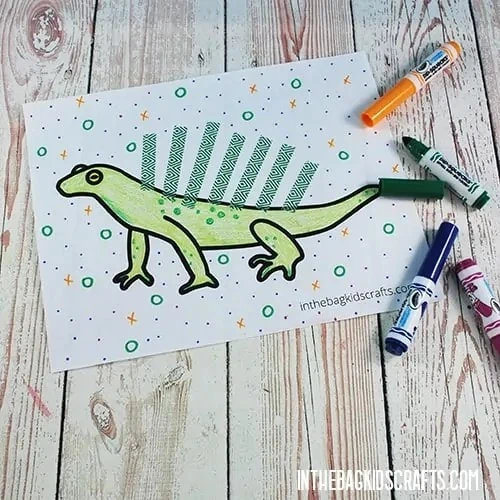 FREE PRINTABLE IGUANA CRAFT FOR KIDS STEP 4