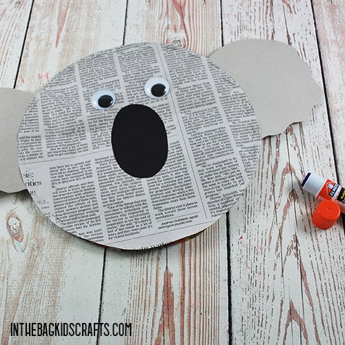 KOALA NEWSPAPER CRAFT STEP 4