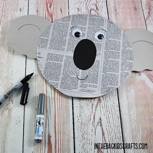 KOALA NEWSPAPER CRAFT STEP 5