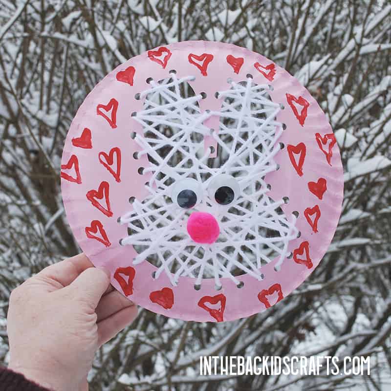 VALENTINE CRAFTS FOR KIDS LACING BUNNY