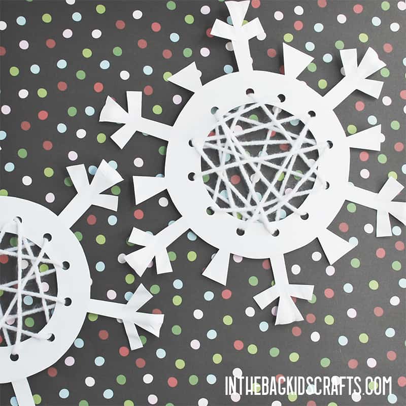 PAPER SNOWFLAKE CRAFTS WITH LACING