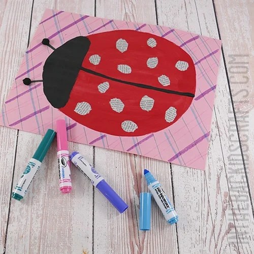 PAINTED LADYBUG CRAFT STEP 3
