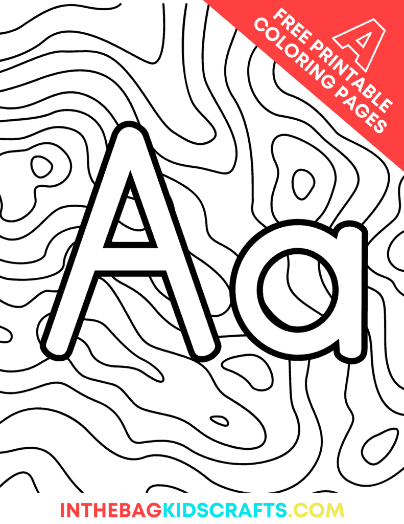 Letter A coloring page